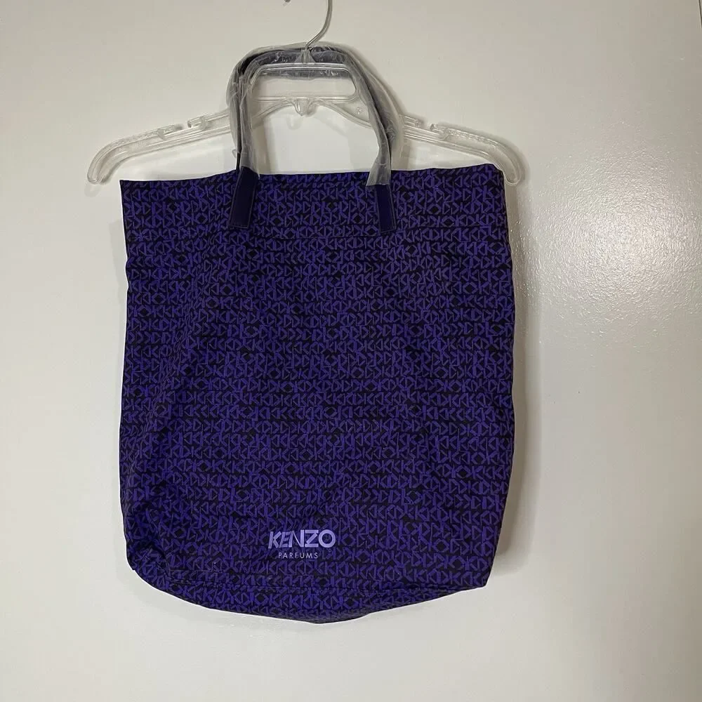 NWOT KENZO parfum purple logo canvas tote bag